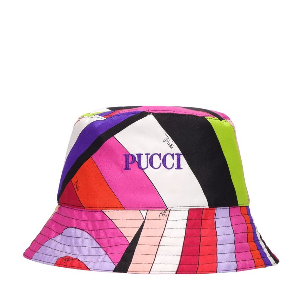 EMILIO PUCCI REVERSIBLE SILK BUCKET HAT